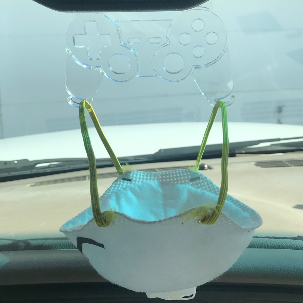 Clear Acrylic Face Mask Holder - Picture 8 of 8